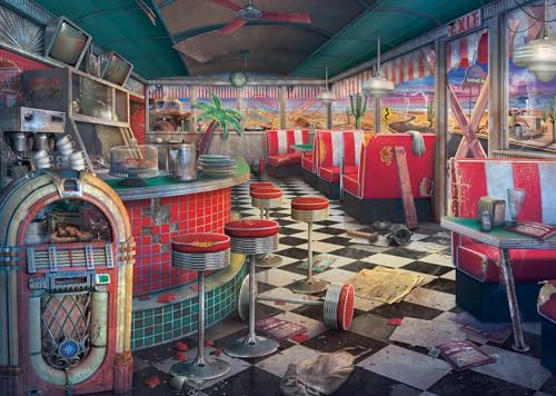 Ravensburger Abandoned Series: Decaying Diner 1000 Piece Jigsaw Puzzle for Adults – 12000637 – Handcrafted Tooling, Made in Germany, Every Piece Fits Together Perfectly