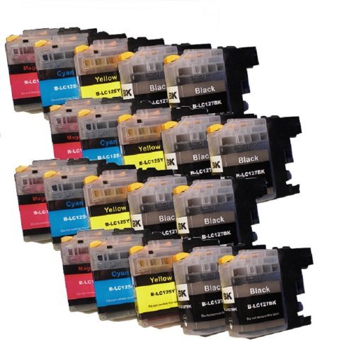 Cartouches d'encre Brother LC-123 multicolores haute capacité pour DCP-J552DW