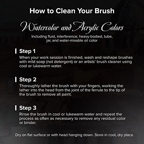 Silver Brush Limited 7100 Renaissance Round Brush For Watercolor And Oil, Size2, Long Handle #TOP6