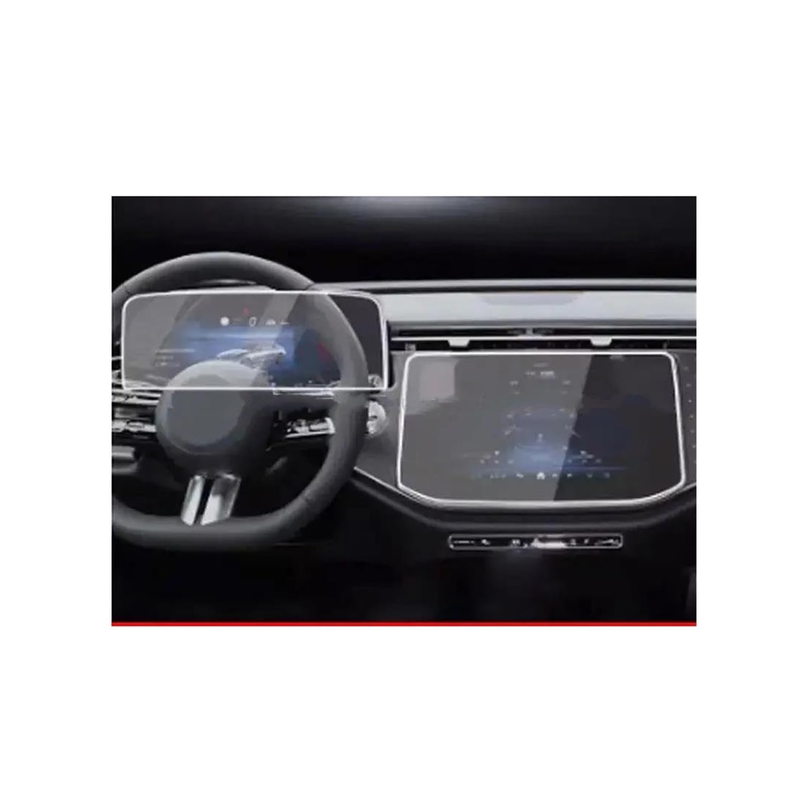 Pellicola Protettiva in Vetro temperato per Schermo del Sistema di Navigazione GPS per Mercedes Classe E E300 2024.