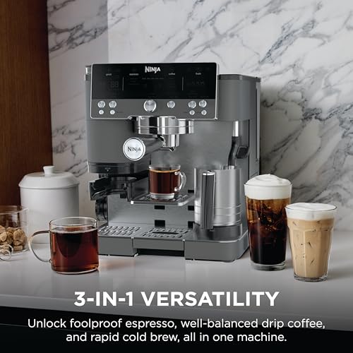 Image of Ninja Luxe Cafe Premier Espresso & Rapid Cold Brew, Gunmetal, ES601GM