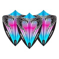 RED DRAGON Peter Wright Snakebite Hardcore Freestyle Dart-Flights, Pink und Blau, 3 Sets pro Packung (9 Dart-Flights insgesamt), F6691 – Ansicht 2