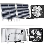 Pumplus 30 Watt Solar Fan kit, 30W Foldable Solar Panel & 14' 25W Steel DC Fan with Anti-Rust Paint for Attic/Greenhouse/Shed/Barn