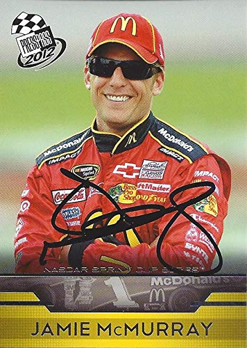 AUTOGRAPHED Jamie McMurray 2012 Press Pass Racing (#1 McDonalds Team) Ganassi Chevrolet Sprint Cup Series Signed NASCAR Collectible Trading Card with COA