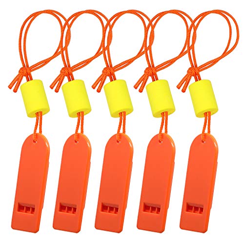 SamSFX Silbato flotante de seguridad con cordón flotante para embarcaciones marinas, camping, caza, pesca, supervivencia, rescate, señalización