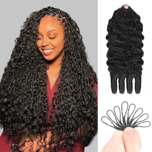 Goulus Burmese Curly Crochet Human Hair 120g Knotless Pre-Separated Feather