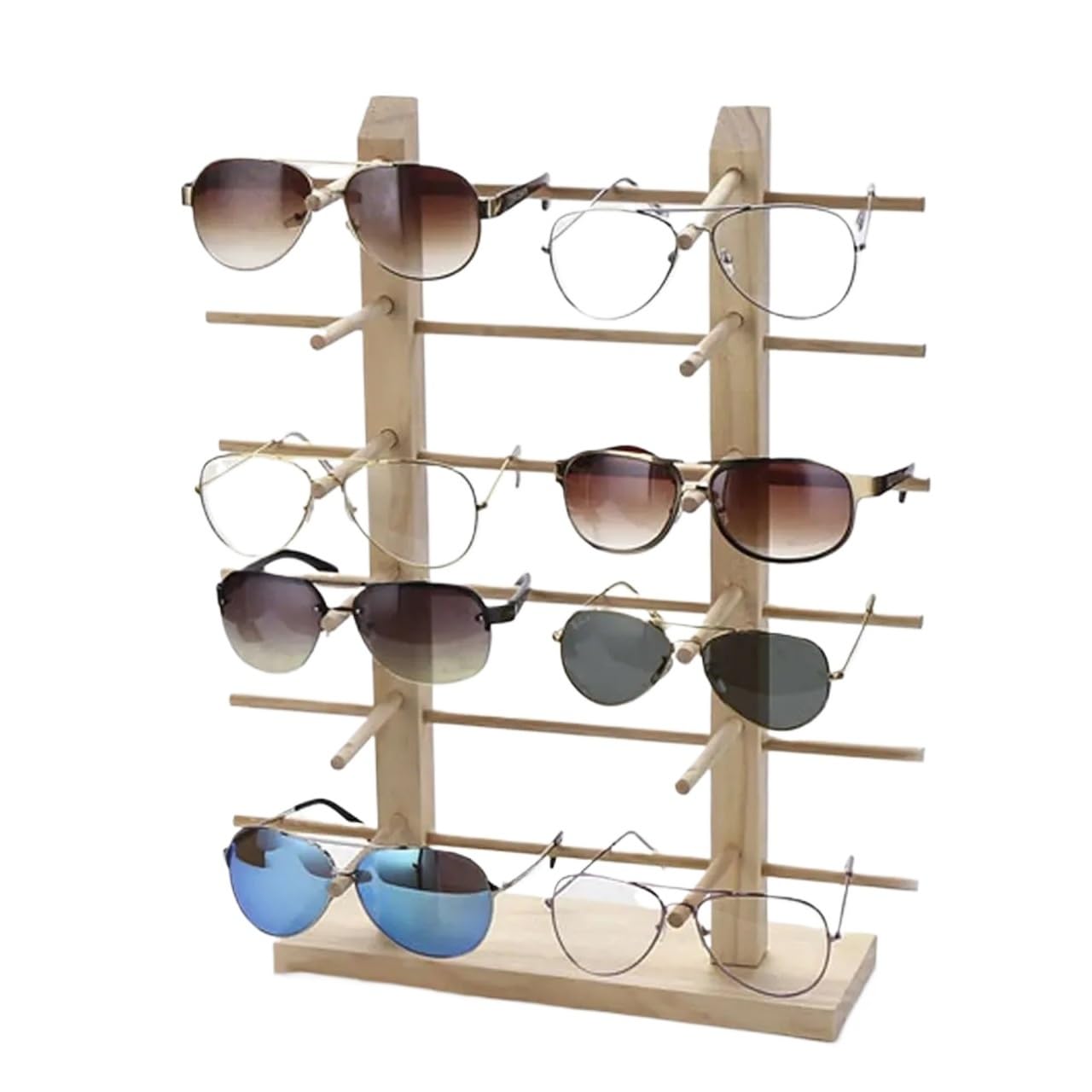 AMEEDA Glasses Holder Multi Layers Space Saving Shelf Eyeglasses Display Stands Exhibition Frame Sunglasses Storage Rack Glasses Holder