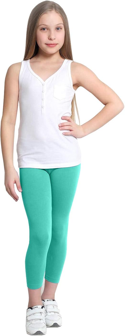 FUNGO Leggings Lunghi Bambini Pantaloni di Cotone Leggins per Bambina fdd  lencicol Bambine e ragazze Moda