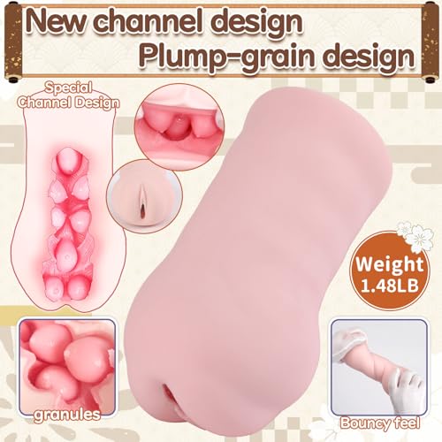 Image of Male Masturbator 3D Plush Nodes Channel Sex Toys Stroker Pocket Adult Toys for Men 1.48 LB