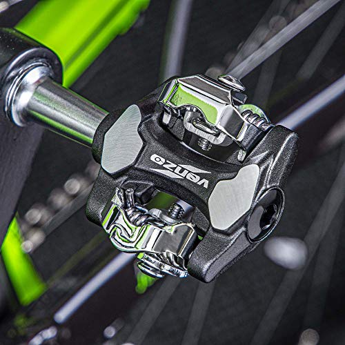 Venzo Mtb Mountain Bike Forged 6066 Aluminum Sealed Clipless Pedals 9/16" Compatible With Shimano Spd Type Cleats Sm-Sh51 Mtb Shoes - Easy Clip In #TOP4