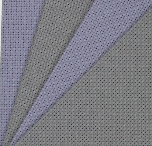 Image of KCS 4 pc of 12 inch x 18 inch(30cmx45cm) 14CT Counted Cotton Aida Cloth Cross Stitch Fabric (Light Steel Grey+Medium Grey)