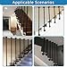 Industrial Stair Handrail, Black L-Type Wall-Mounted Grab Bar, Non-Slip Safety Railing, Wrought Iron Balustrade, Ceiling-Mounted Support Rail, for Home, Loft, Corridor