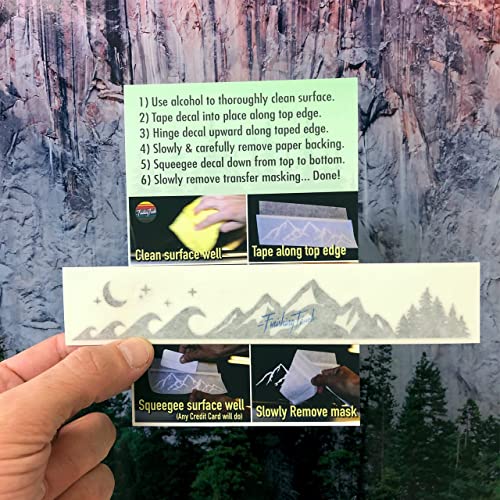 Ocean Wave Sticker, Car Mountain Decal, Vehicle Vinyl Emblem/Badge Graphic Overlay #TOP2