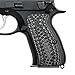 Cool Hand G10 Grips for CZ 75 Compact, Snake Scale Texture, Brand Grey/Black