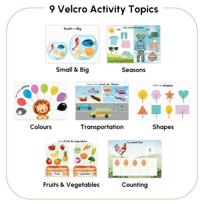 Image of Curious Cub Montessori Busy Book | Toddler Busy Binder for 2-5 Yrs | Activity Binder| Quiet Book| Educational Toys For 3 Year Old| Kids Learning Books 2-3Years| Velcro Books For 2 Yrs Old | Kids Gifts