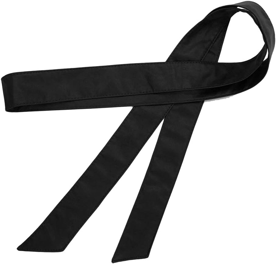 TY belt Women's PU Leather Fashion Solid Colour 4.5 cm Wide Waist Band Obi Belt (70 Inch in Extra Size, Black)