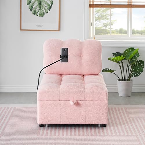 40.20 inches Long, Teddy Sofa Fabric,a Convertible Sofa Cum Bed,