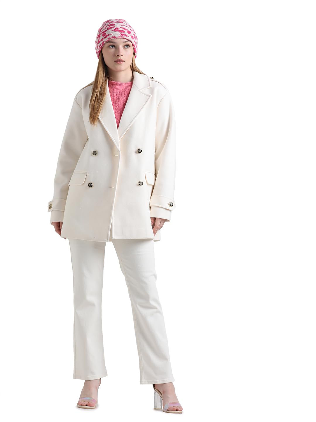 Women Lapel-Collar Double-Breasted Overcoat-image-27