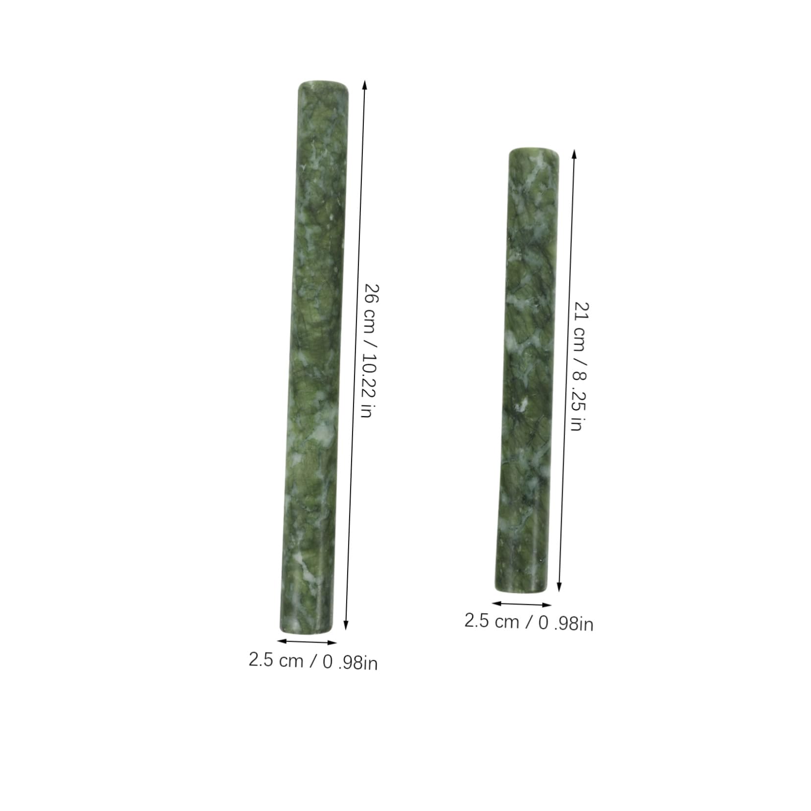 Rodillo de Jade Auténtico para Masa y Pasta, Material Resistente Superficie Antiaherente, 2 Piezas Ideales para Amasar y Preparar Dumplings en Cocina Doméstica