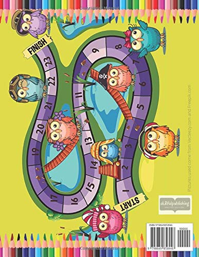 Funny Owls Coloring Book for Kids: with board game on cover page image 2