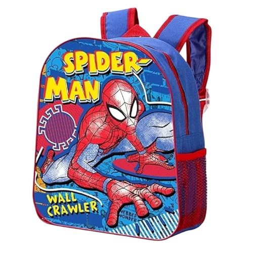 Marvel Spiderman Kids Backpack – Lightweight School Bag with Water Bottle Pocket for Boys & Girls, Preschool Rucksack, Officially Licensed, Ideal for Back-to-School, Travel or Casual Everyday Use