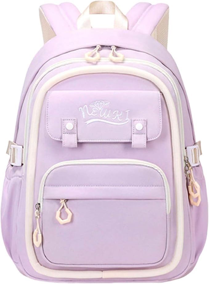 Sac à dos pour enfants grande capacité | Cartable classique ultra léger violet