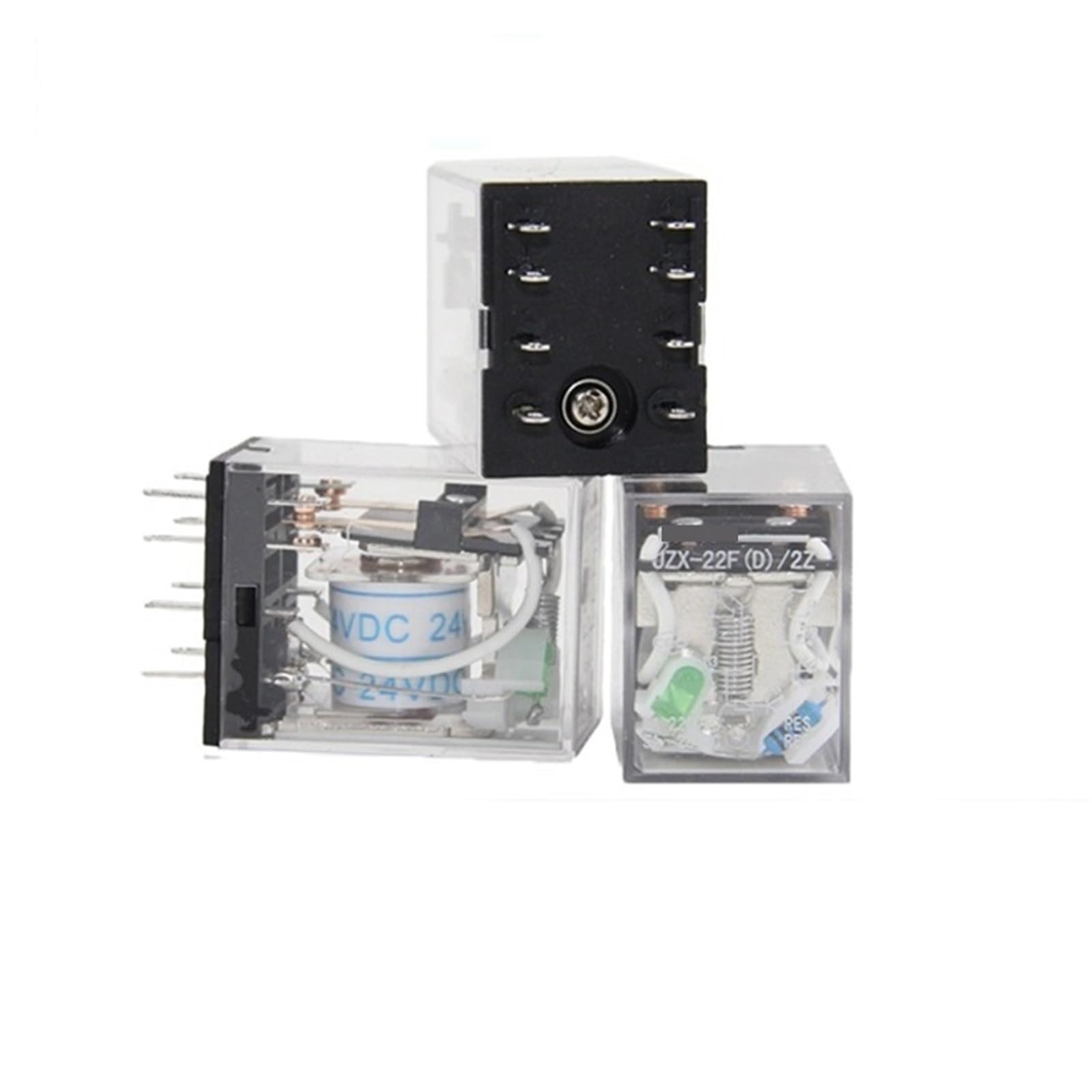 Relais intermédiaire JZX-22F-4Z 14Pin DC 24V pour tableau électrique industriel