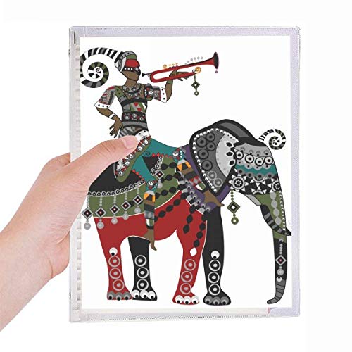 Carnet à spirale Elephant Trekking China avec feuilles blanches rechargeables