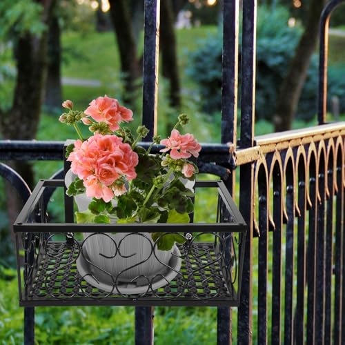 Soporte para plantas suculentas y flores contra el desorden, estante metálico de pared 6