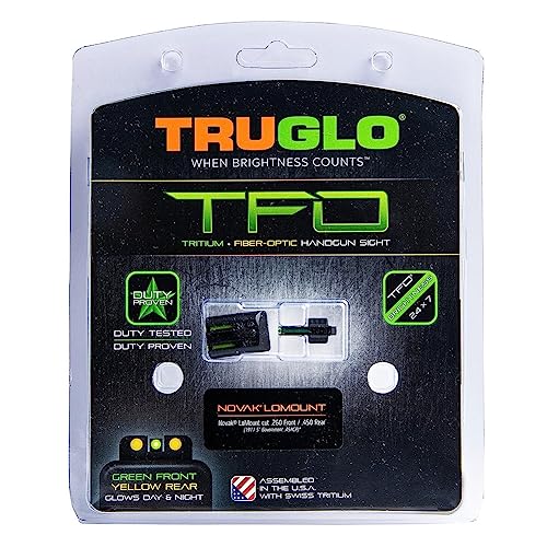 TRUGLO TFO Tritium & Fiber-Optic Handgun Sight | Durable Compact High-Visible Green Front & Yellow Rear Night Sight Set, Compatible with 1911 .260/.450 Handguns by TRUGLO - Image 4