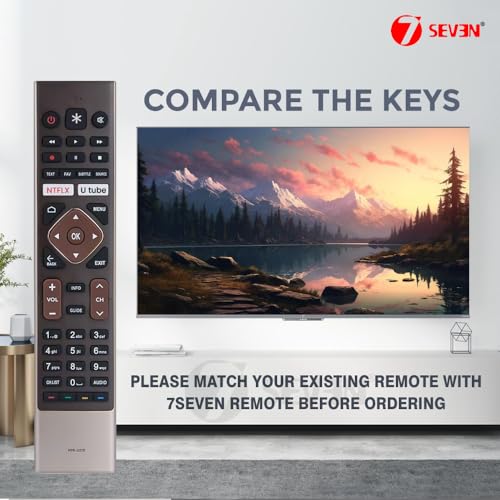 Image of 7SEVEN Compatible with Haier Tv Remote Original HTR-U27E Model Suitable for Smart Android 4K LED Television Without Voice Command Feature or Google Assistant
