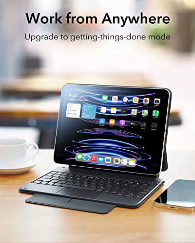 Esr Rebound Magnetic Keyboard Case, Ipad Case With Keyboard Compatible With Ipad Pro 11/Ipad Air 5/4, Easy-Set Floating Cantilever Stand, Precision Multi-Touch Trackpad, Backlit Keys, Black #TOP2