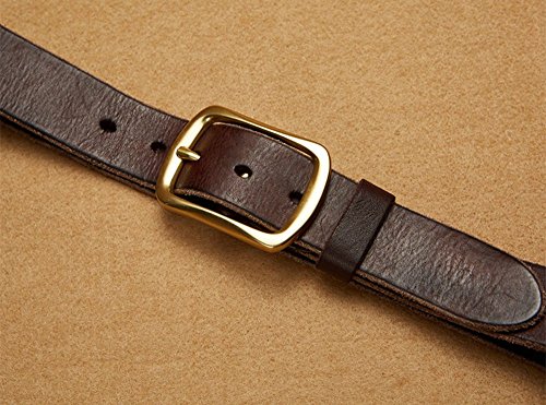 Mens Retro Leather Dress Belt Washed Top Grain Genuine Leather Belt with Brass Buckle3