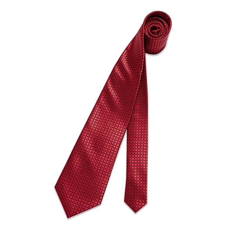 Set Corbata 8cm Seda Cuadro para Hombre miniatura 3