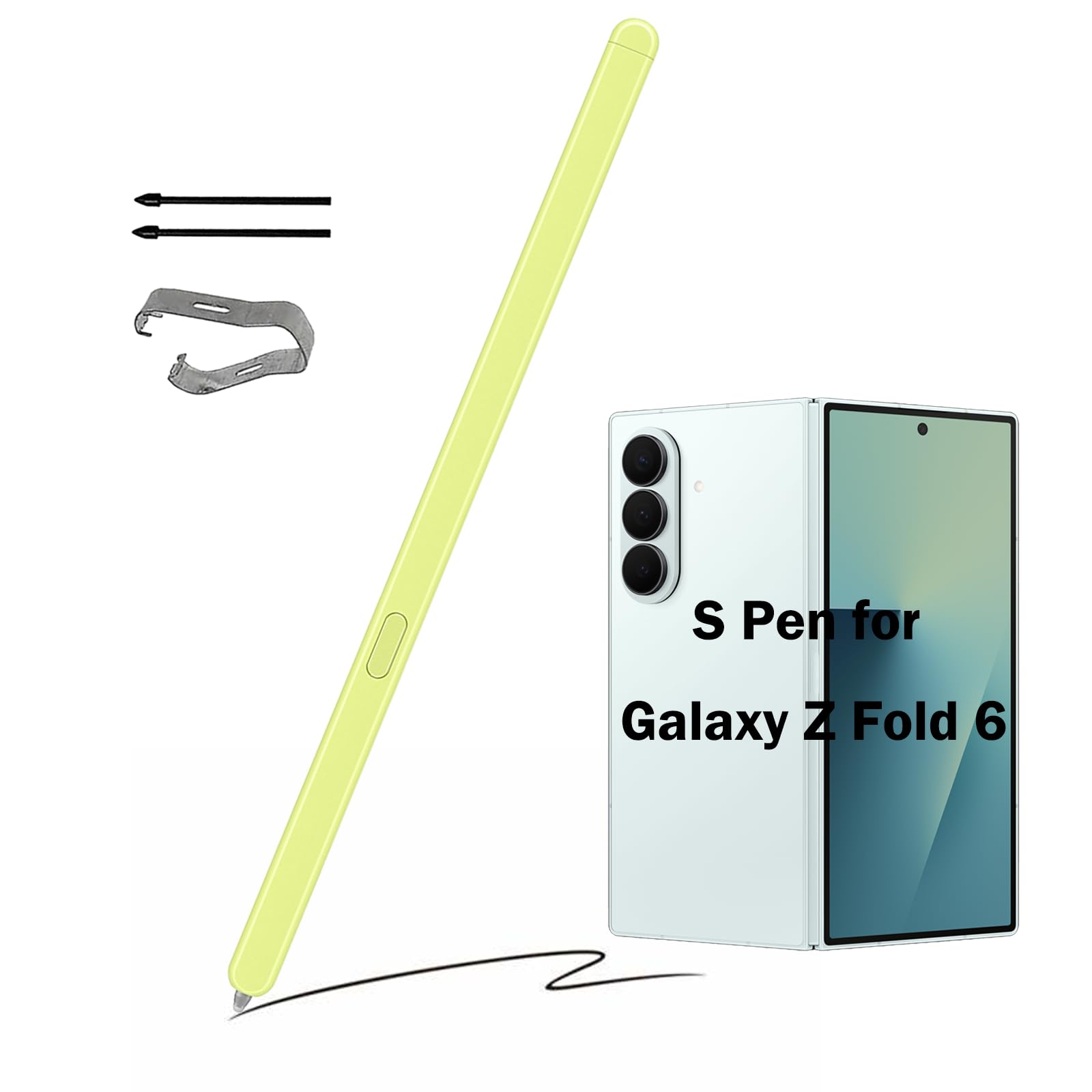 Galaxy Z Fold 6 Slim Pen Replacement for Samsung Galaxy Z Fold 5/6 S Pen Fold Edition, Galaxy Z Fold 6 SPen Fold Edition for Samsung Galaxy Z Fold 5/6