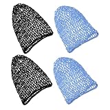 DRESSOOS 4個 ハンドメイド かぎ針 ヘア ネット メッシュ ヘア ラップ スリープ キャップ 女性用 ネット スリープ メッシュ カ