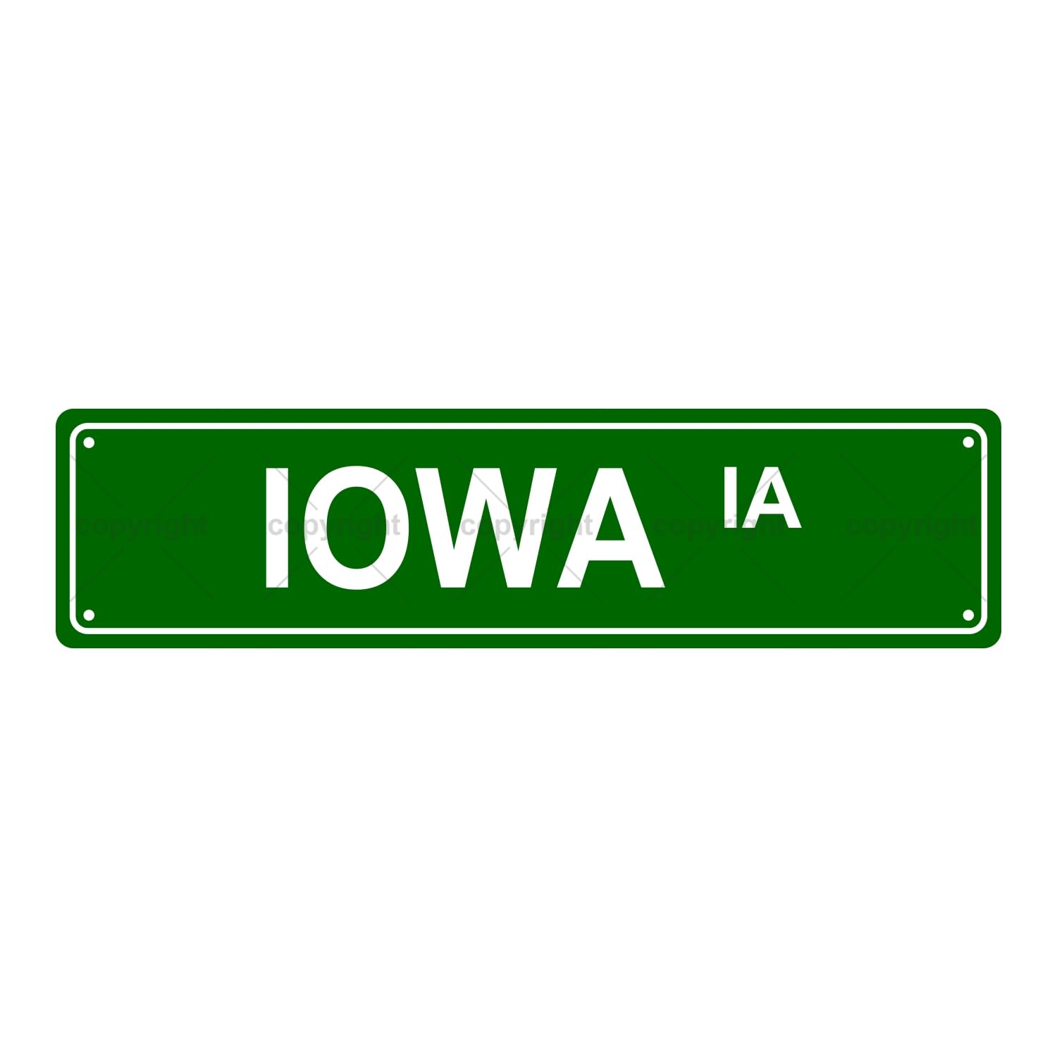 Iowa IA American States and Territories Metal Tin Street Sign Bar Cafe Garage Cave Home Room Wall Bathroom Farmhouse Garden Porch Patio Decor,4x16 Inch