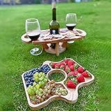 picknicktisch holz massiv ♥♥ Einfache Installation: Stecken Sie die Schrauben ab, um die Lagerung und den Transport zu vereinfachen. Der Tisch und der Pfahl nehmen wenig Platz ein, sodass Sie ihn leicht für ein Picknick oder einen Strandausflug mitnehmen können. Schrauben ohne Werkzeug leicht in den Tisch stecken.