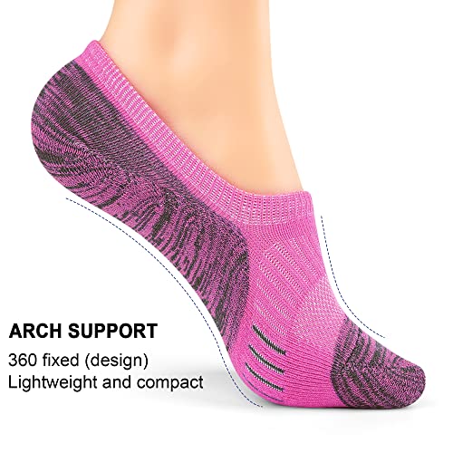 Image of Gonii Womens No Show Socks Athletic Ankle Socks Cushioned Running Low Cut | Breathable fabric, Reinforced toe heel, Thick sole pad, Anti-slip heel grip, Sweat-wicking, Anti-shrink, Sport & casual wear