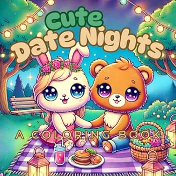 Paperback Cute Date Nights: A Coloring Book