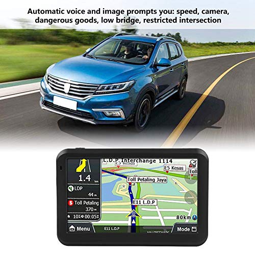 Keenso Universal 5 Inch Touch Screen GPS Navigation System for Car Truck 256MB 8GB w/Back Clip/Lifetime Maps/Live Traffic/Live Parking/Driver Alerts/Automatic Voice