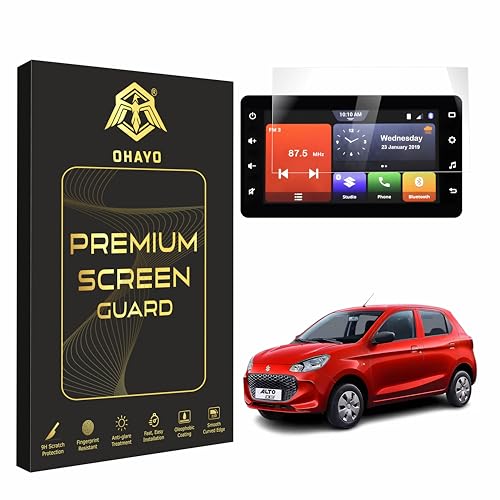 Image of OHAYO Military Strength Screen Protector For MARUTI SUZUKI ALTO K10 VXI PLUS 7 Inch Strong Protection, Full Screen Edge-to-Edge Cover, Scratch Resistant, Bubble-Free Installation, Ultra HD Clarity,With installation kit