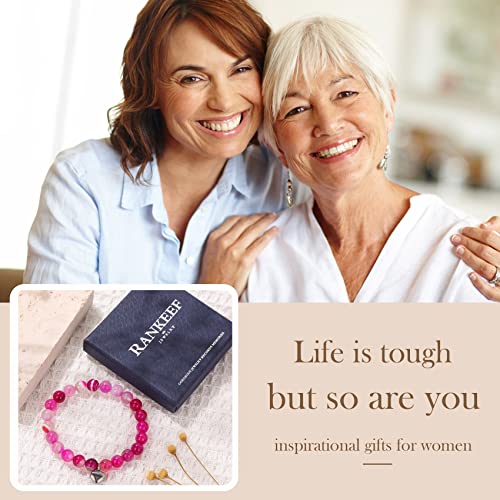 Rankeef Healing Bracelets For Women Inspirational Gifts For Women Friends Get Well Soon Gifts Amethyst Bracelet Birthday Gifts Anti-Anxiety Bracelet For Women Teen Girls Sister #TOP1