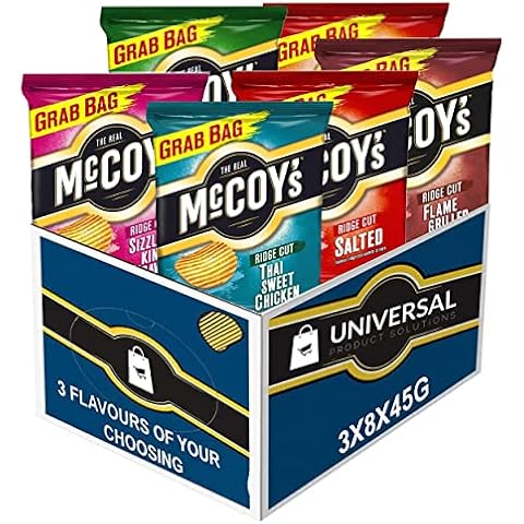 McCoy's Custom Case | 36 Pack | Choose any 3 Flavours & Receive 12x45g of each Choice | Includes 5 Varieties of Crunchy Potato Crisps Perfect for Snacking Cover