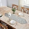 VHC Brands Yuletide Burlap Dove Grey Snowflake Runner 12×48