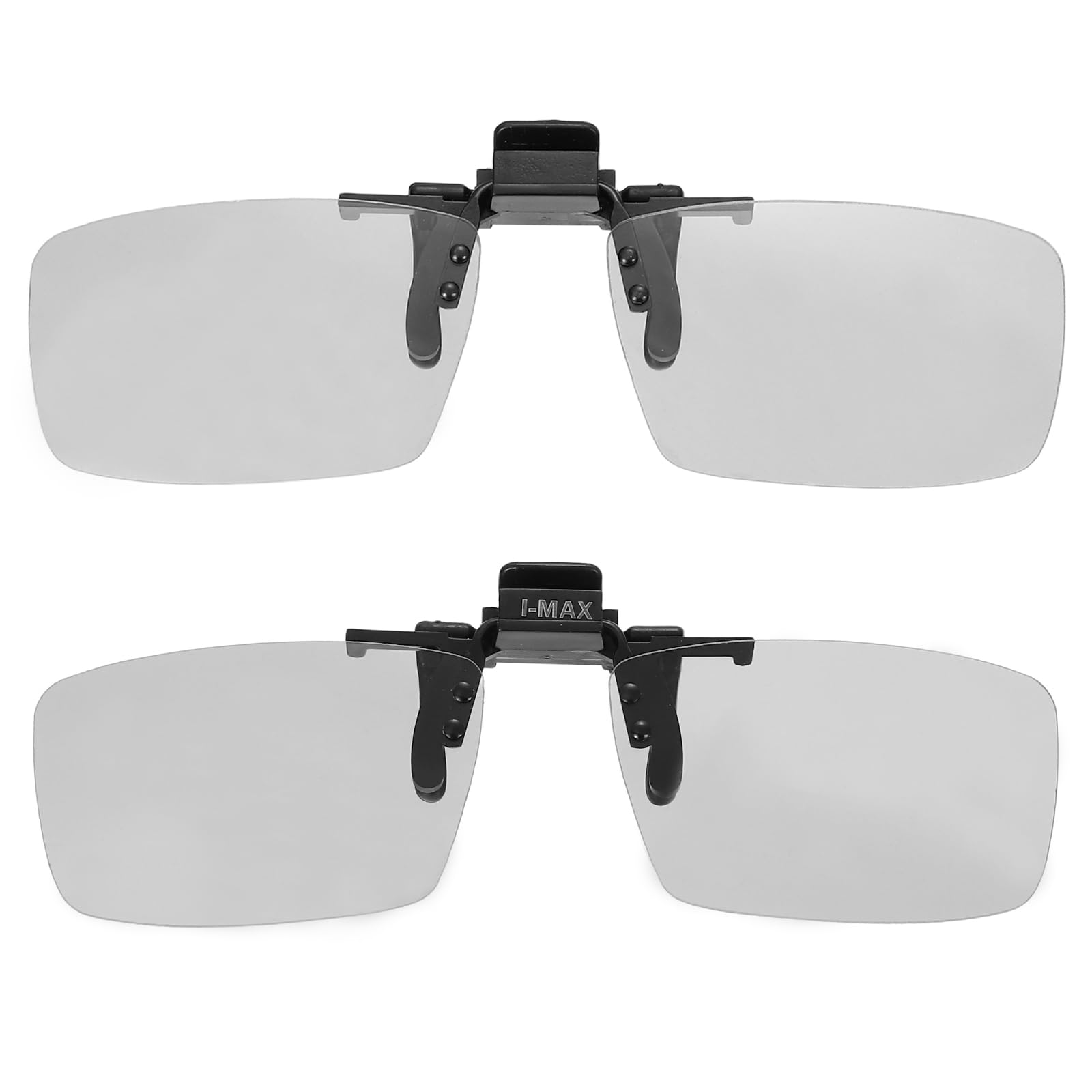 QUARKZMAN 2 Pezzi Occhiali 3D Clip-On Polarizzati, Occhiali 3D Passivi A Cornice Circolare Per Film Anaglifici Cinema Giochi TV Fotoproiettore