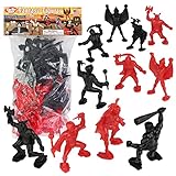 TimMee Legendary Battle Fantasy Figures - 3 inch Red vs Black 24pc Set - Made in USA