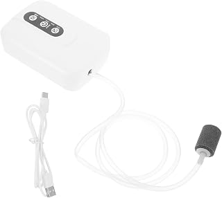 Kisangel Small Silent Aquarium Air Pump USB Rechargeable Fish Tank Oxygen Pump for Hydroponics and Fishing Supplies