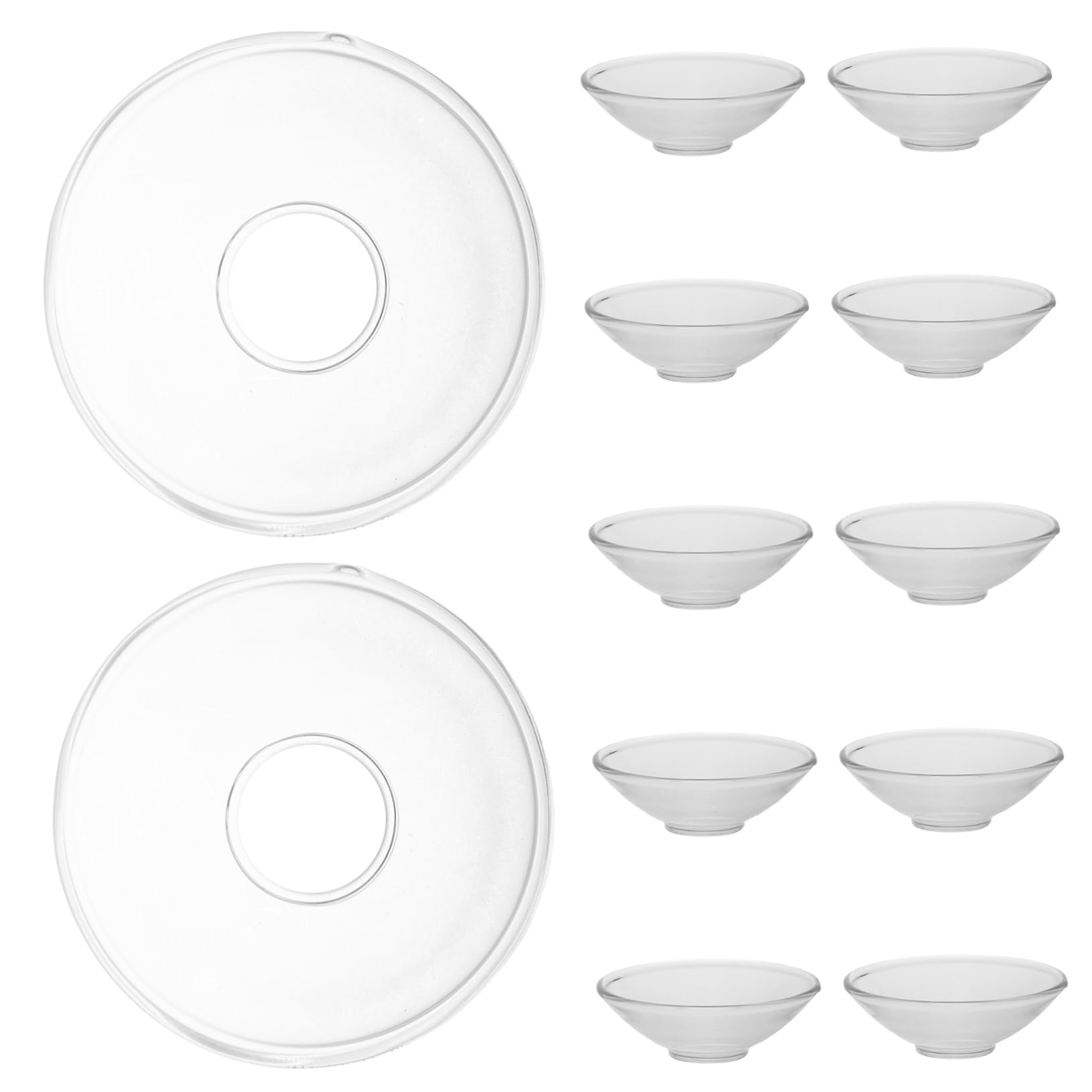 Protezione per Candele in Vetro 12 Pezzi, Salvagoccia per Candele a Taper, Design Facile da Pulire e Uso Duraturo per Casa e Hotel