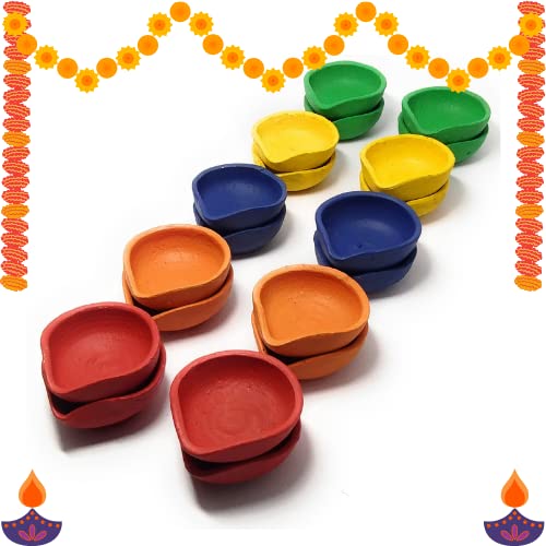 Buy Indgiri Colourful Diwali Diyas for